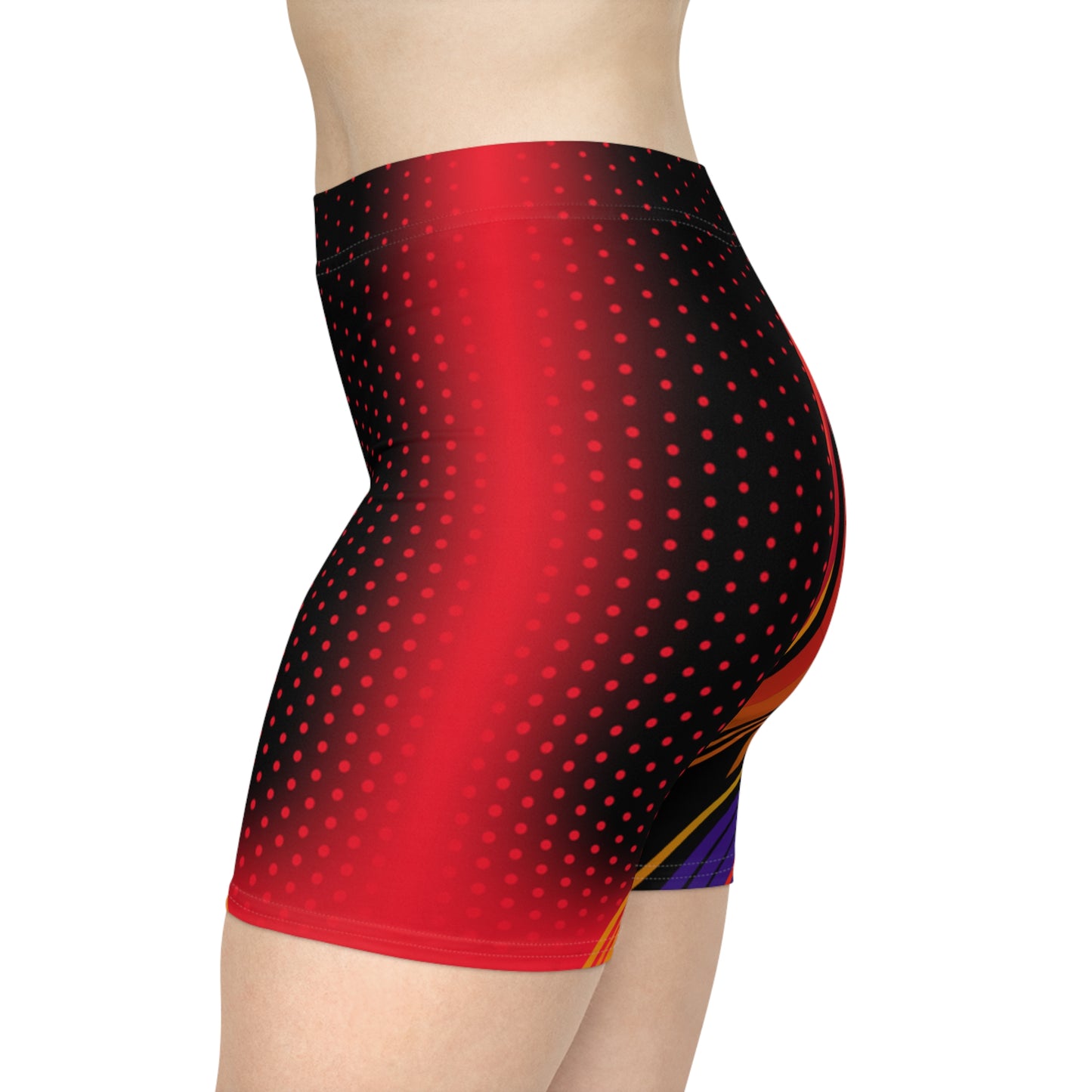 Tech-Stripe Women's Biker Shorts | Graphic Activewear