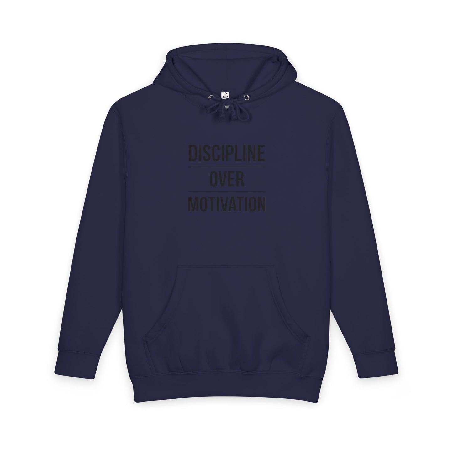 Discipline Over Motivation Hoodie — Minimal Motivational Pullover