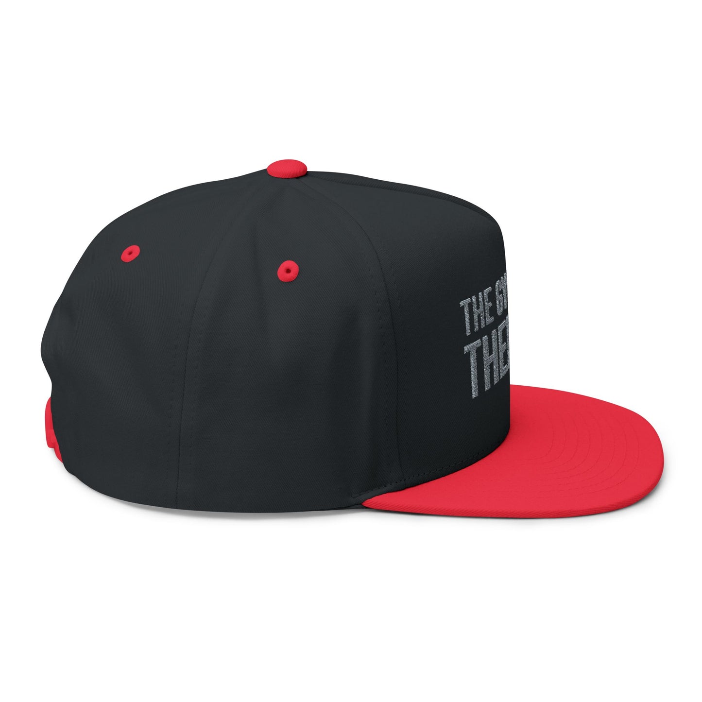 Flat Bill Cap — "The Gym Is My Therapy" Embroidered Fitness Hat