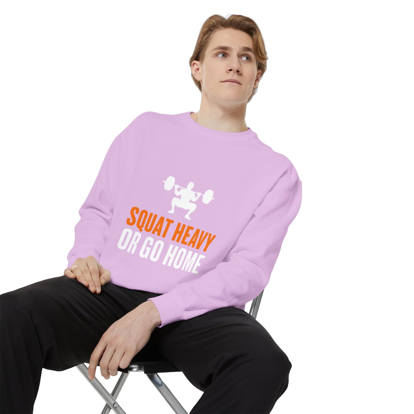 Squat Heavy or Go Home Sweatshirt — Weightlifting Gym Crewneck