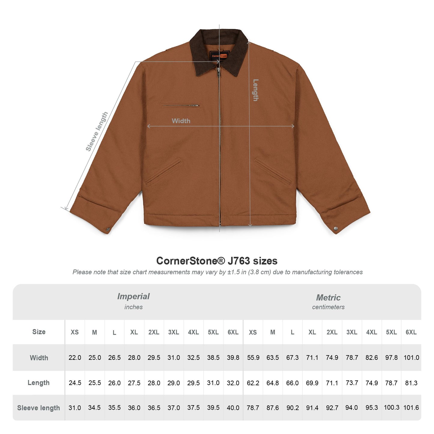 Duck Cloth Work Jacket — Rugged Brown Canvas Workwear Jacket