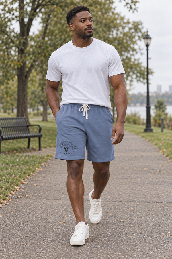 Vintagecore Athletic Sweat Shorts — Garment-Dyed Lightweight Fleece