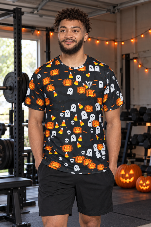 Halloween Graveyard Grey Spooky Mix Multipurpose Athletic Shirt
