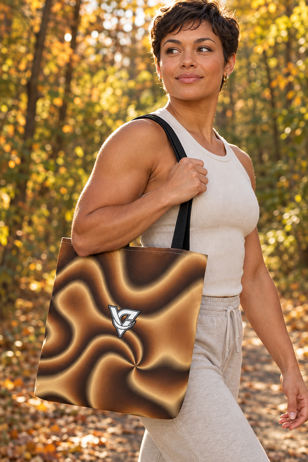 Chestnut Tie-Dye Tote Bag — All-Over Print Gym & Everyday Tote