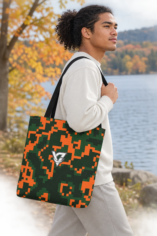 Evergreen Ember Digital Camo Tote Bag — All-Over Print Gym & Everyday Tote
