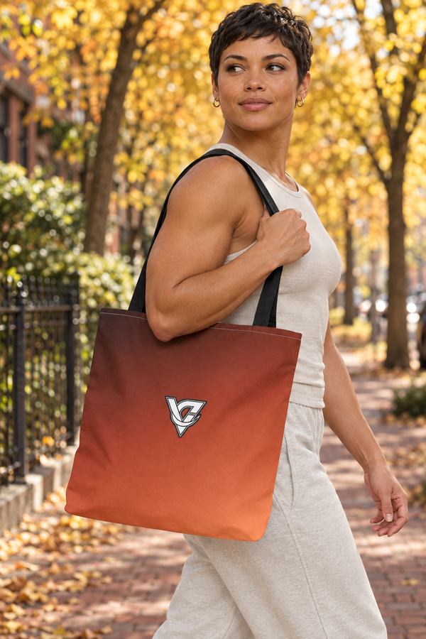 Terracotta Ombre Tote Bag — All-Over Print Gym & Everyday Tote