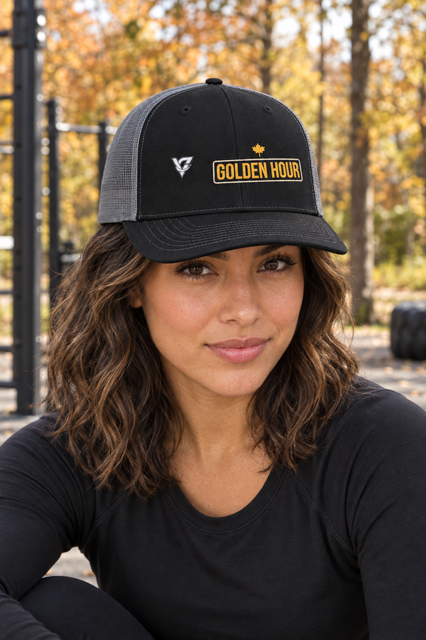 Golden Hour Trucker Cap — Vantacore Snapback Hat