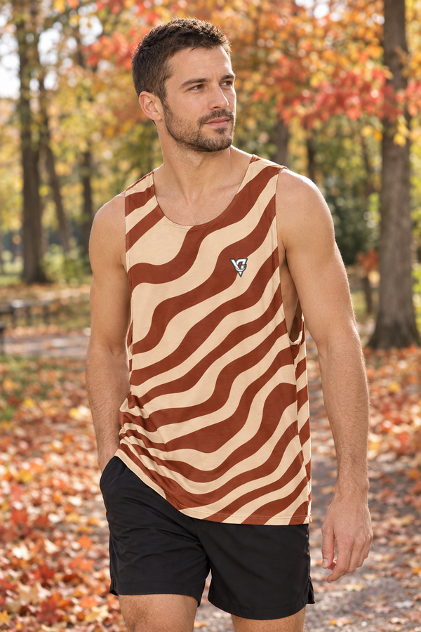 Cinnamon Zebra Men's Athletic Tank