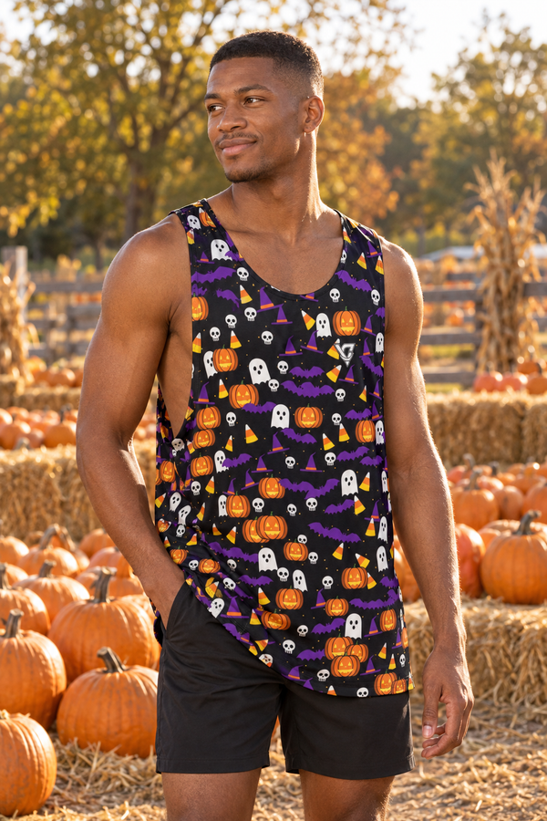 Halloween Midnight Pumpkin Spooky Mix Men's Athletic Tank