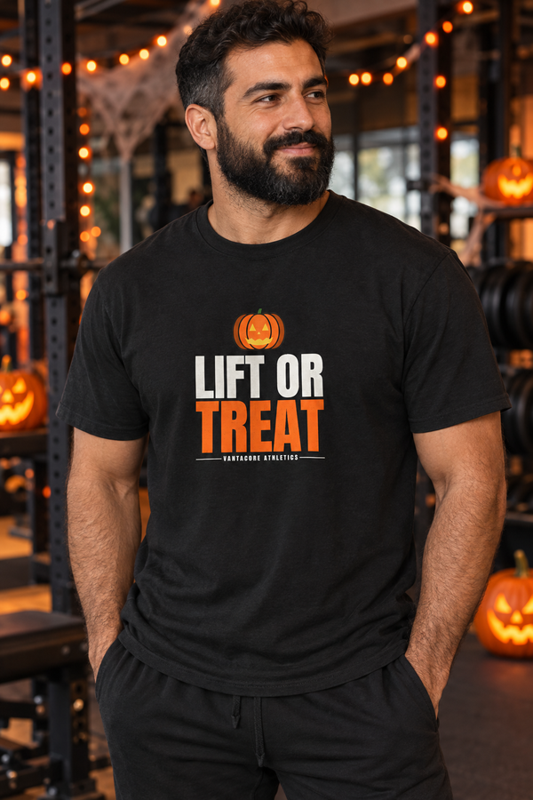 Lift Or Treat | Men's Halloween Graphic Gym T-Shirt