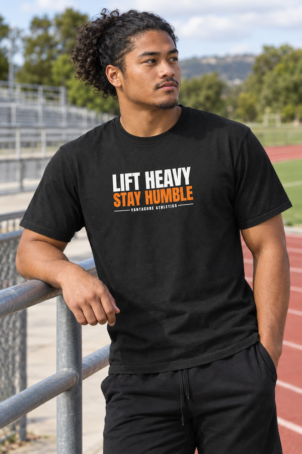 Lift Heavy Stay Humble Men's Graphic Gym T-Shirt