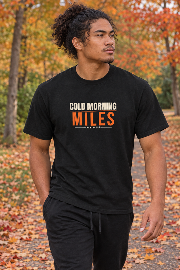 Cold Morning Miles Men's Graphic Gym T-Shirt
