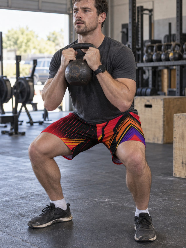 Men's Crimson Ember Athletic Multipurpose Shorts