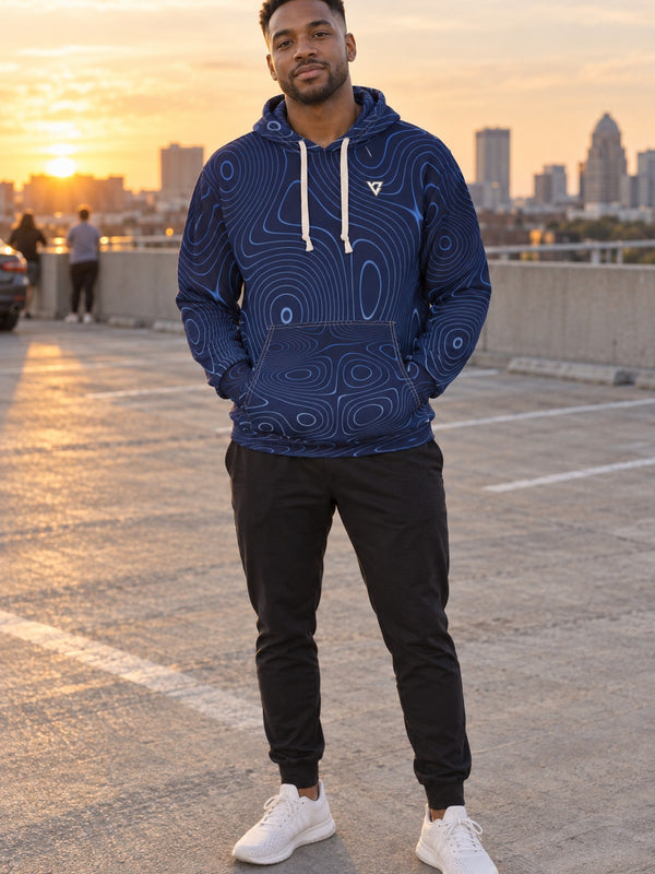 Cobalt Topo Men's Pullover Hoodie
