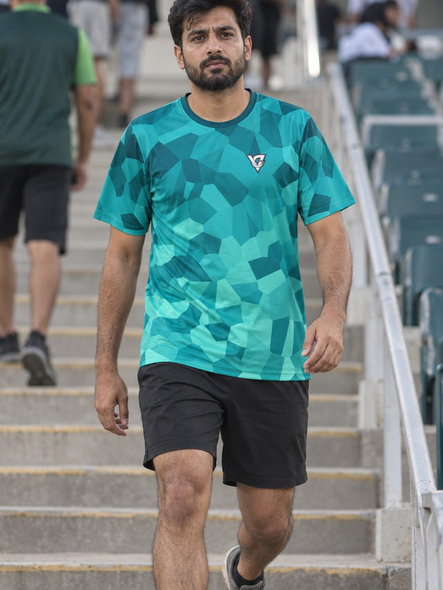 Teal Shard Multipurpose Athletic Shirt