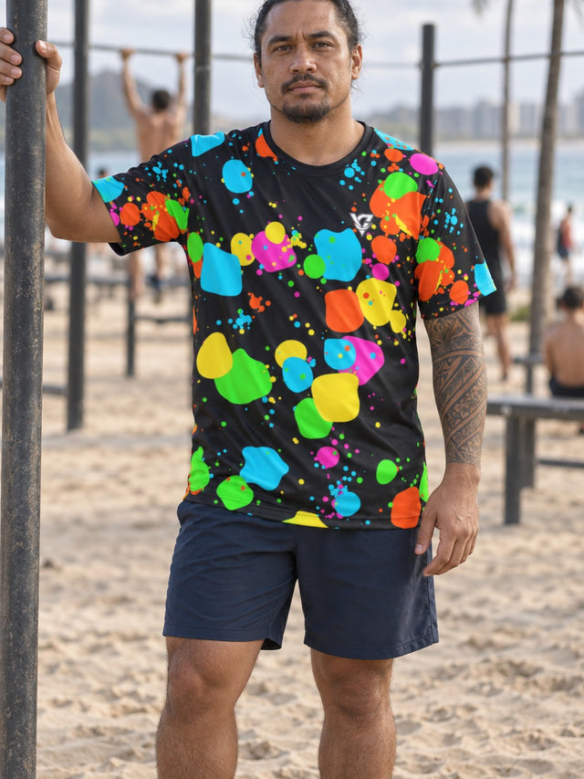 Neon Splatter Multipurpose Athletic Shirt
