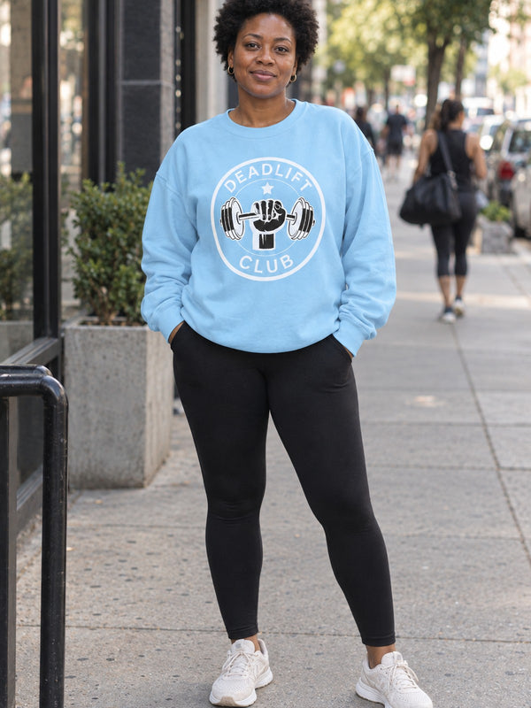 Deadlift Club Sweatshirt | Vintage Weightlifting Crewneck