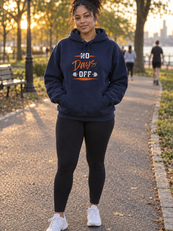 No Days Off | Heavy Hooded Sweatshirt