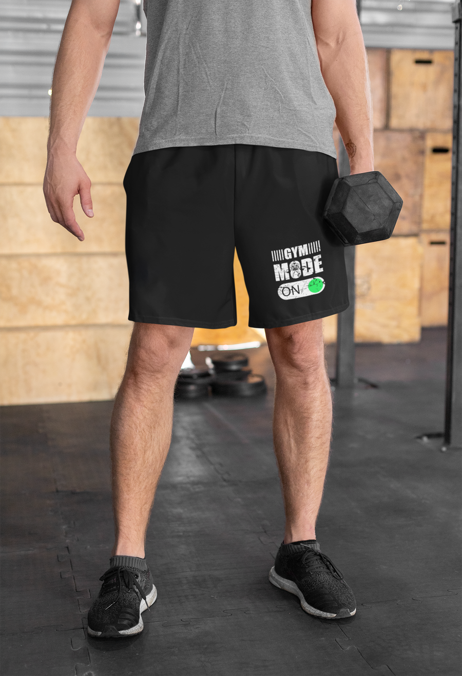 Gym Mode Men's Fleece Shorts | Premium Cotton Blend Athletic Gym Shorts with Pockets