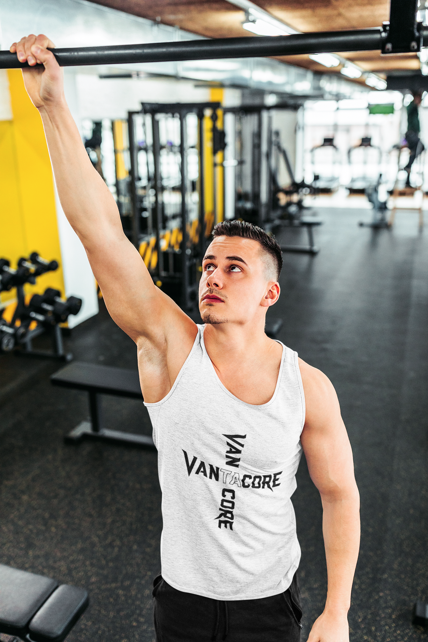 Vantacore Logo Tank Top – Minimalist Gym Tank | Unisex Sleeveless Fitness Shirt