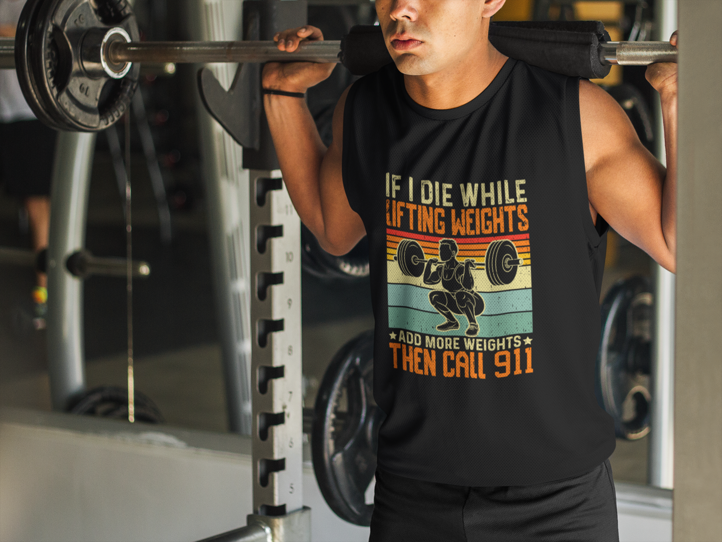 If I Die While Lifting Weights Men's Muscle Tank | Funny Gym Sleeveless Tank Top | Weightlifting Fitness Tank
