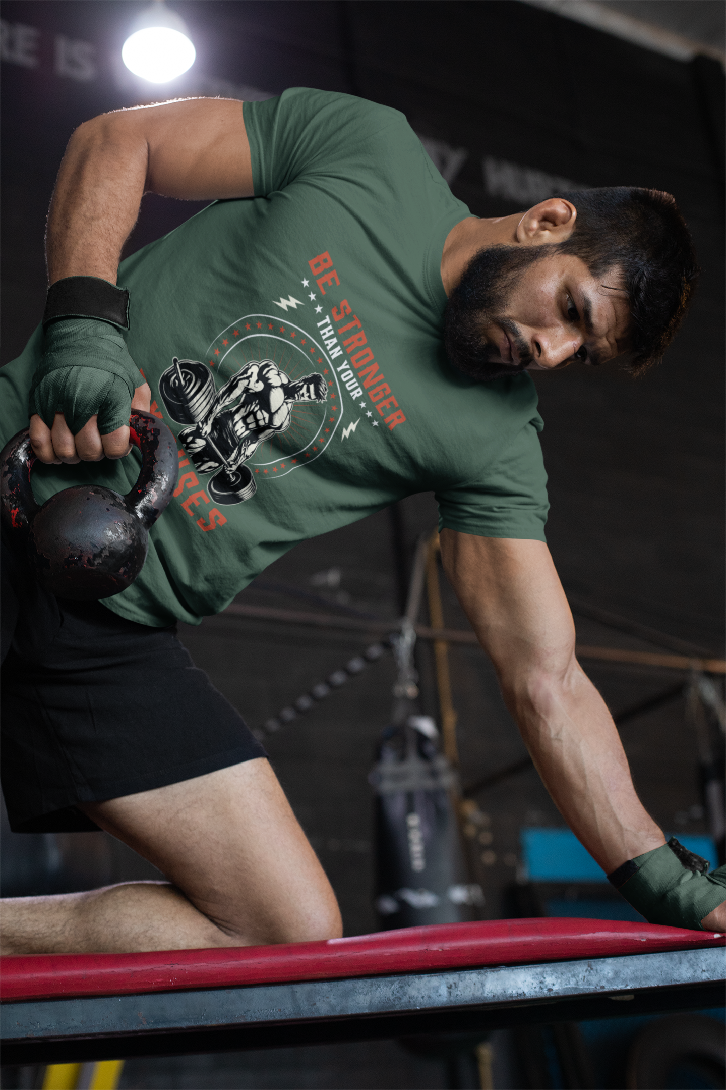 Be Stronger Than Your Excuses Unisex Graphic Gym T-Shirt | Motivational Fitness Workout Tee
