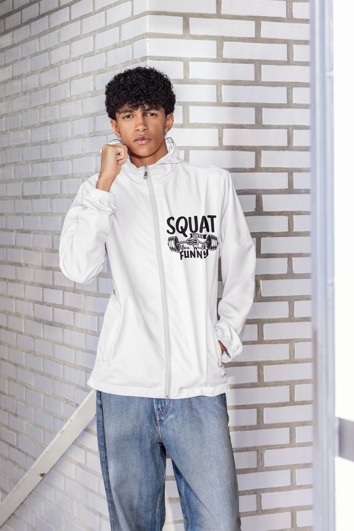 Squat Until You Puke Zip-Up Track Jacket | Motivational Gym Jacket | Unisex Workout Track Jacket | Fitness Activewear
