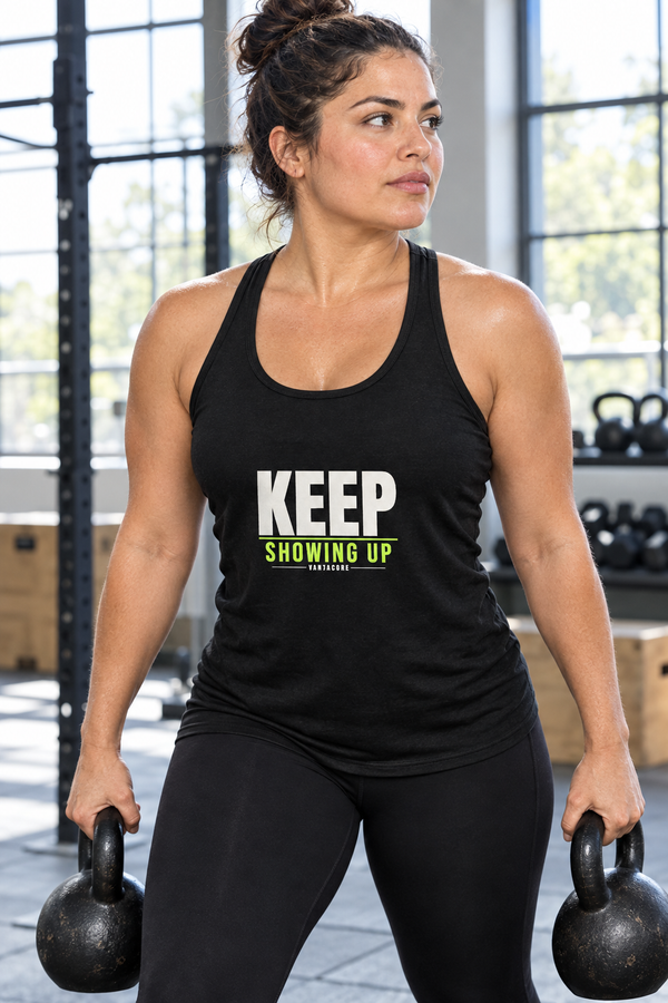 Keep Showing Up Women's Performance Racerback Tank