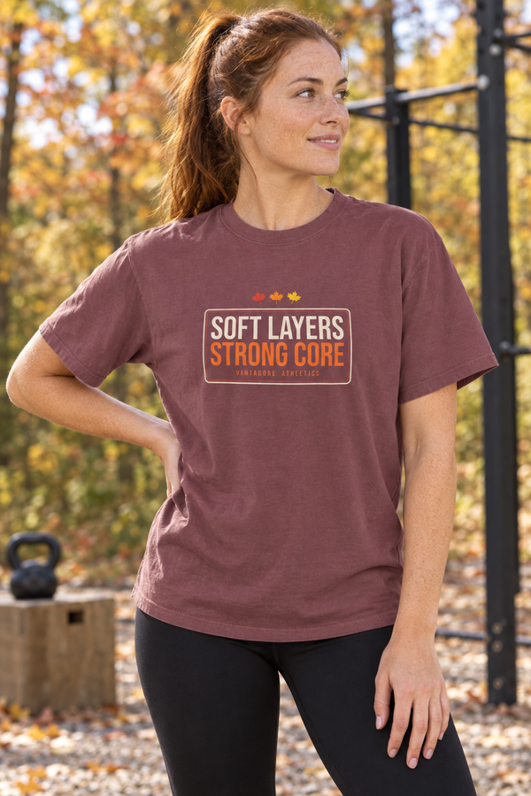 Soft Layers Strong Core Women's Garment-Dyed Graphic Tee