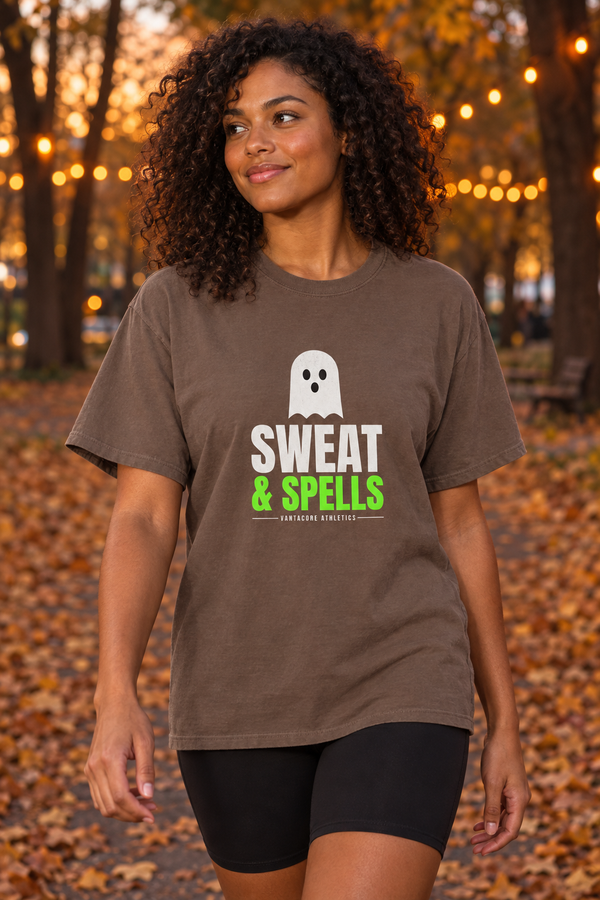 Sweat & Spells | Women's Halloween Garment-Dyed Graphic Tee