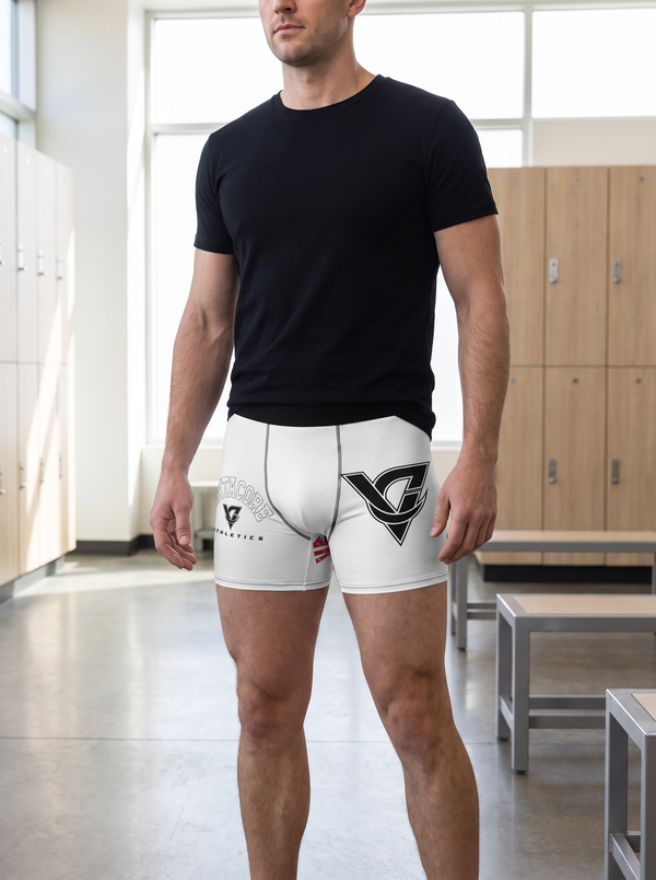 Vantacore Athletics Men's Graphic Boxer Briefs — White Performance Underwear