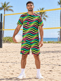 Volleyball Emerald Zest Wave Rider Men's Sports Jersey - front view