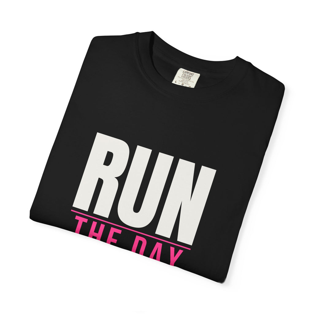 Run The Day | Women's Garment-Dyed Graphic Tee
