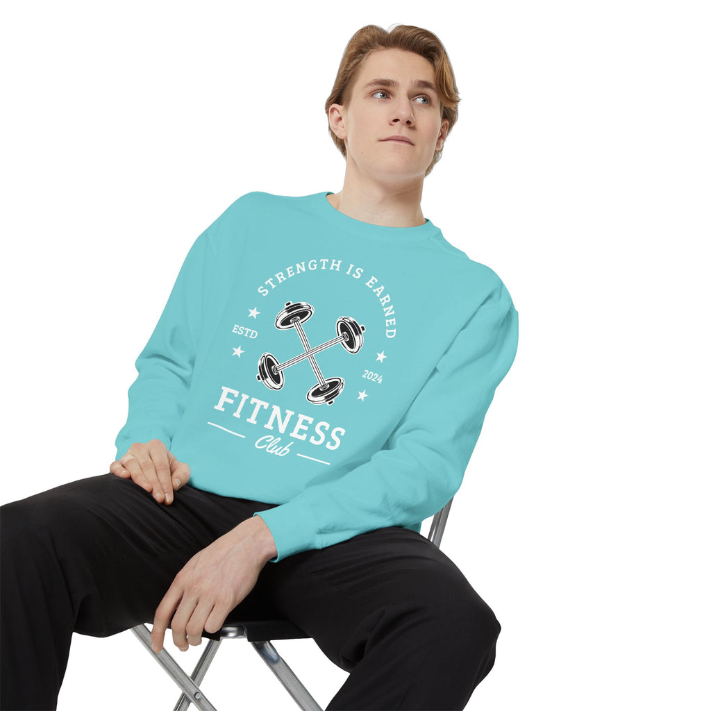 Fitness Club Sweatshirt | "Strength Is Earned" Crewneck