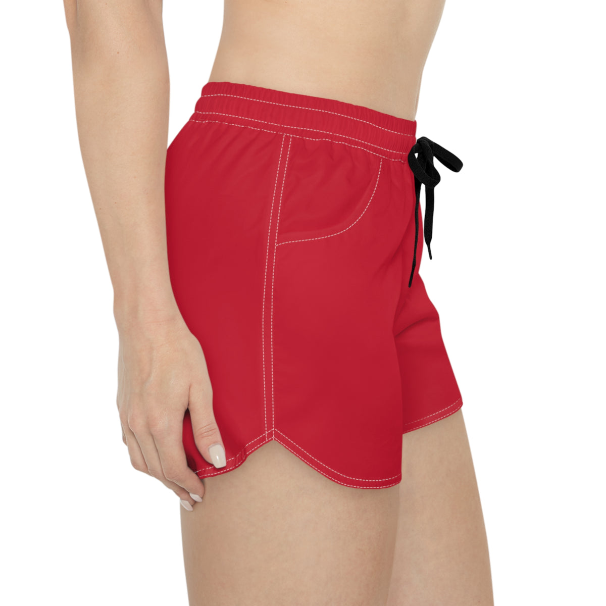 Women's Multipurpose Athletic Shorts with Pockets | Cherry Red Essential