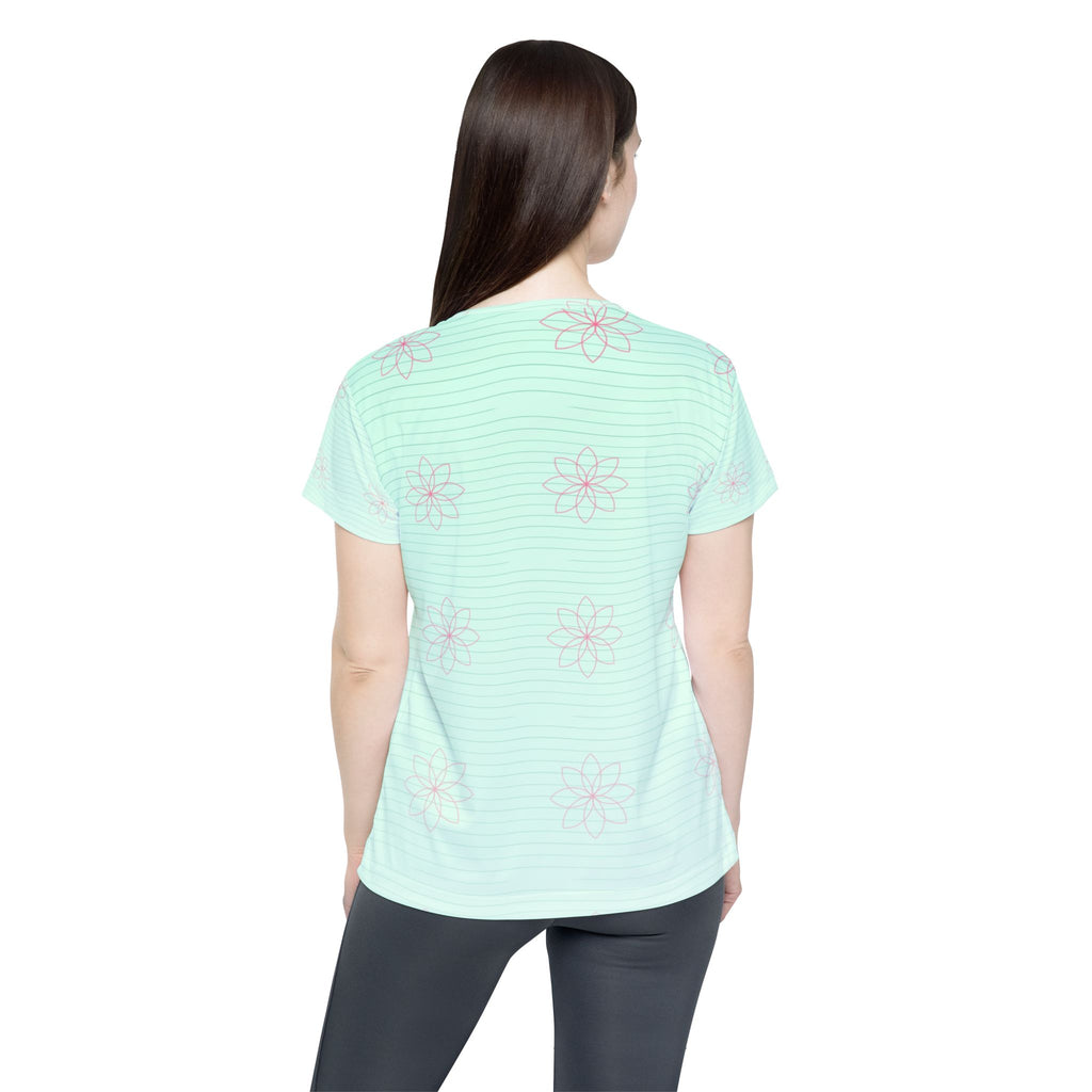 Yoga Mint Glow Flow Lotus Women's Sports Jersey