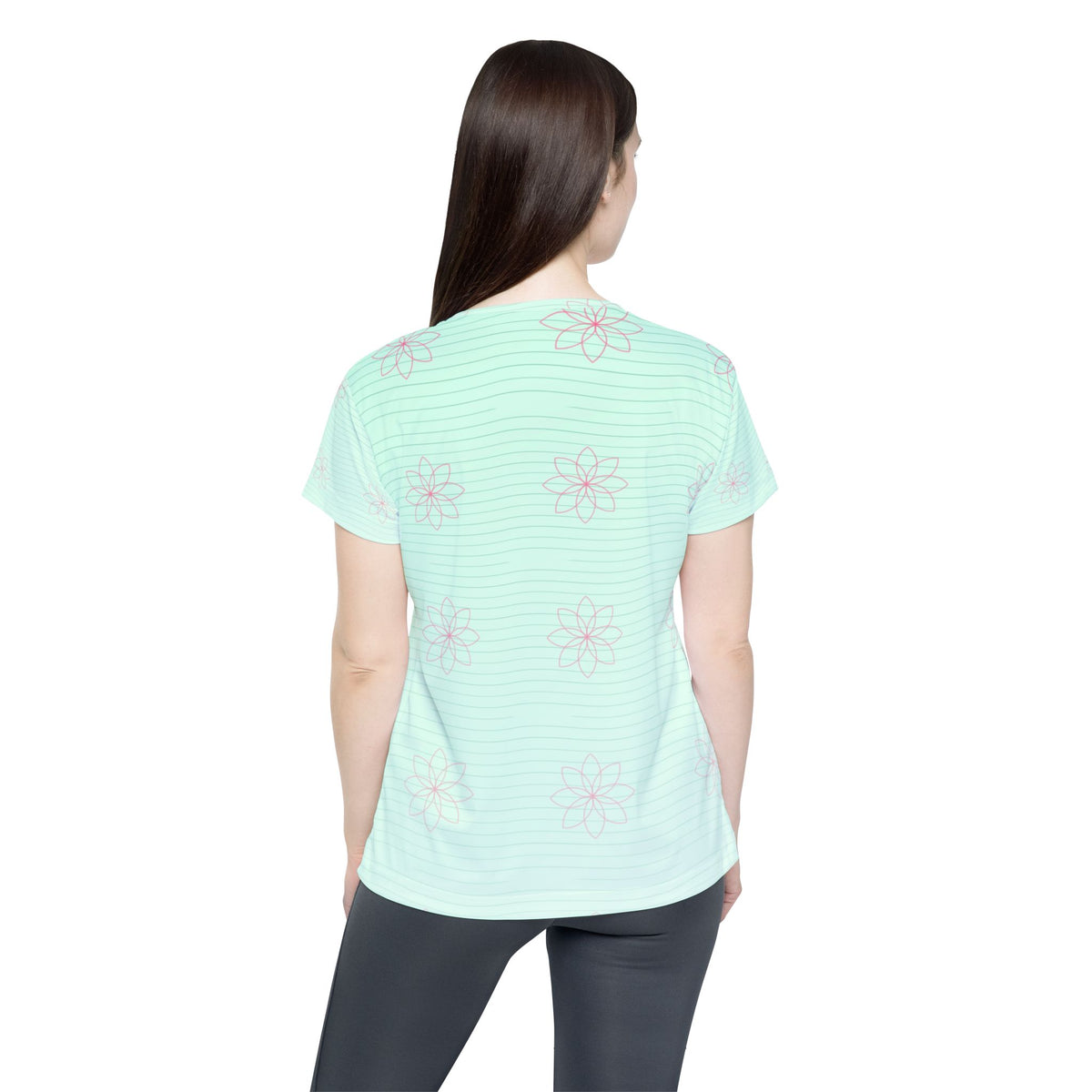 Yoga Mint Glow Flow Lotus Women's Sports Jersey