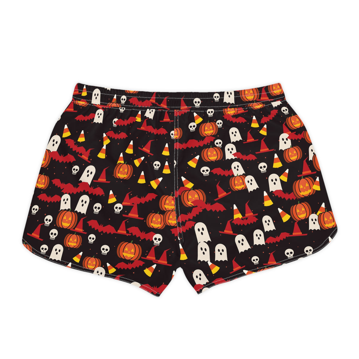 Women's Multipurpose Athletic Shorts with Pockets | Halloween Blood Moon Spooky Mix