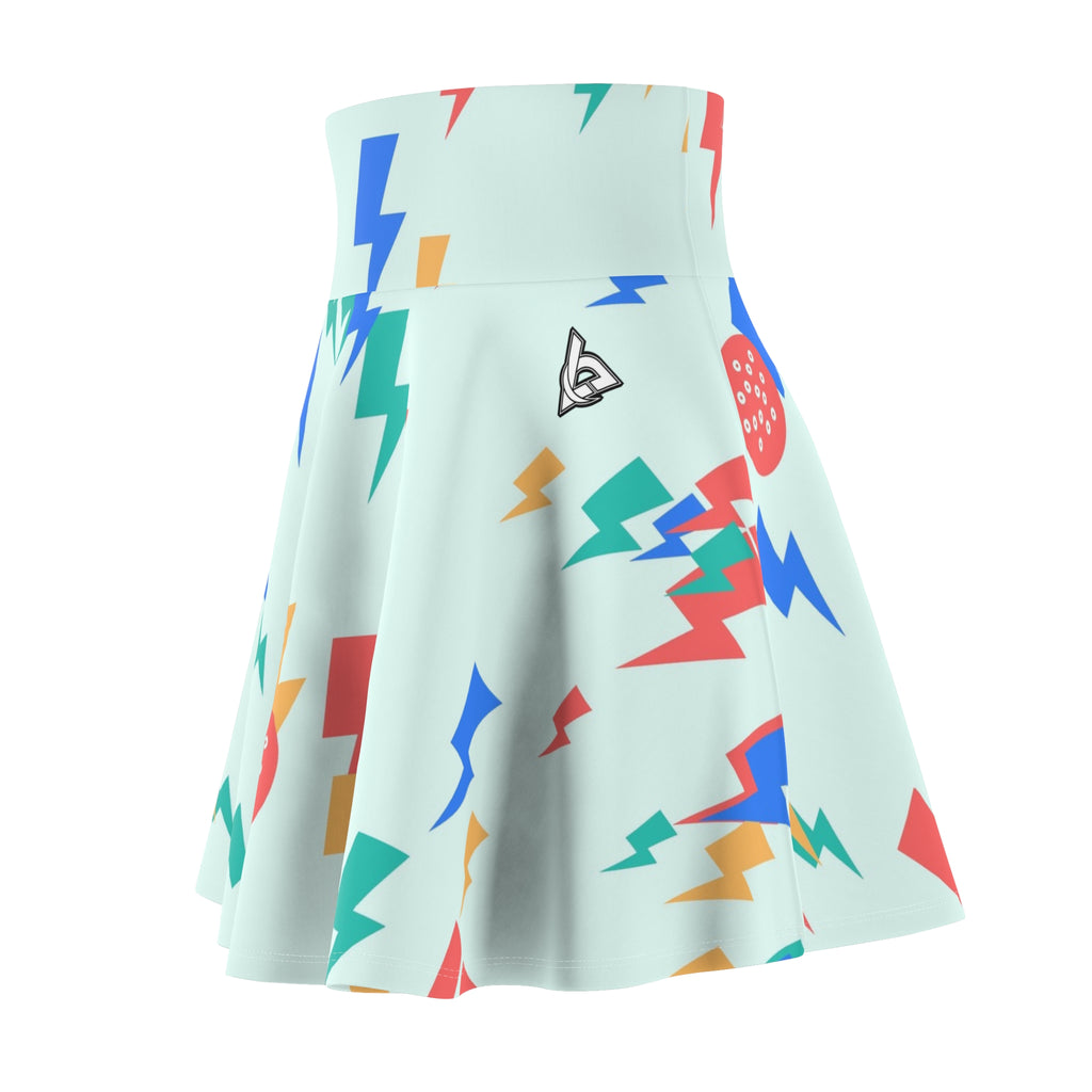 Golf Sea Glass Bolt Strike Women's Athletic Skater Skirt