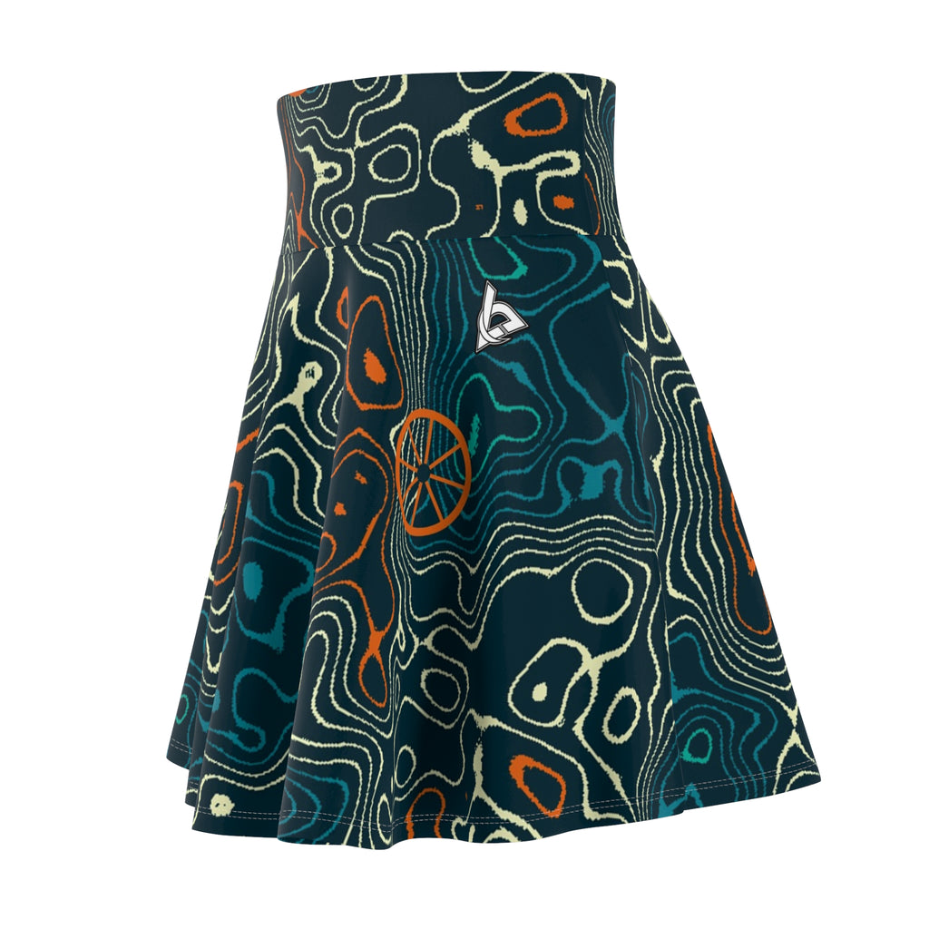 Cycling Peacock Topo Trail Women's Athletic Skater Skirt