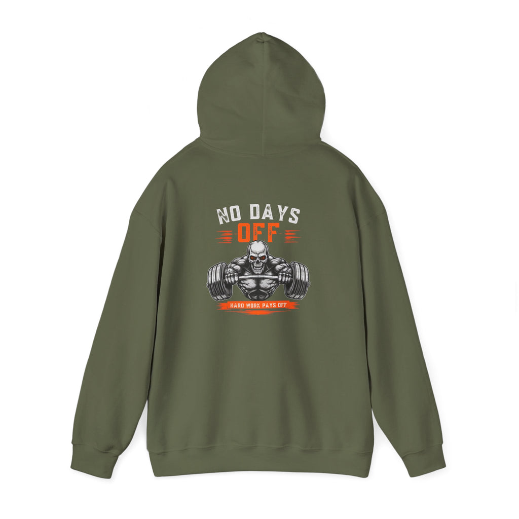 No Days Off | Heavy Hooded Sweatshirt