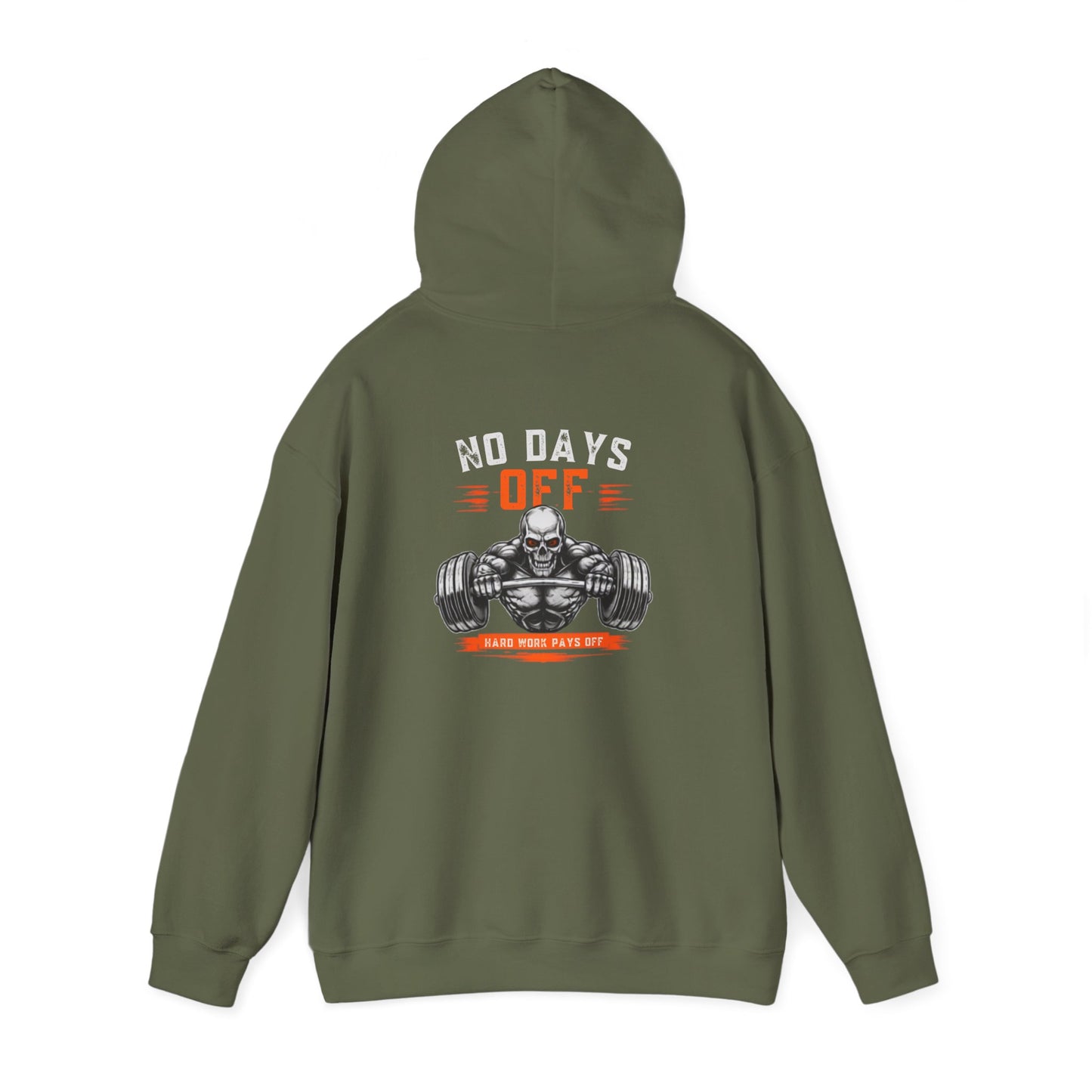No Days Off | Heavy Hooded Sweatshirt