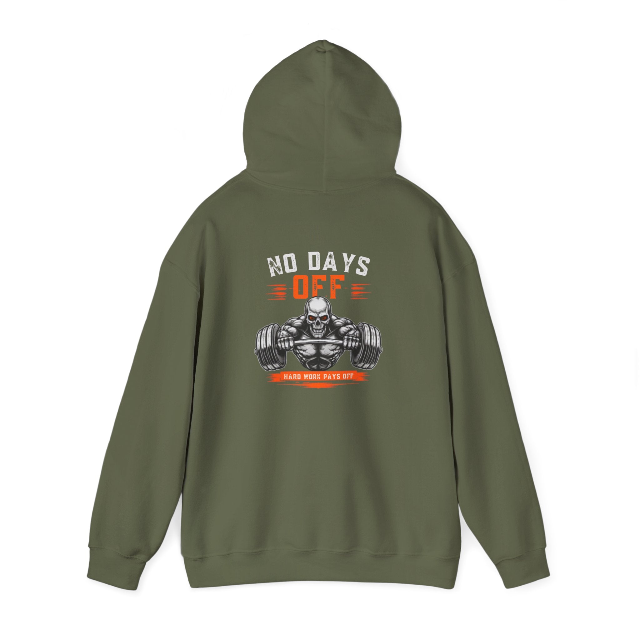 No Days Off | Heavy Hooded Sweatshirt