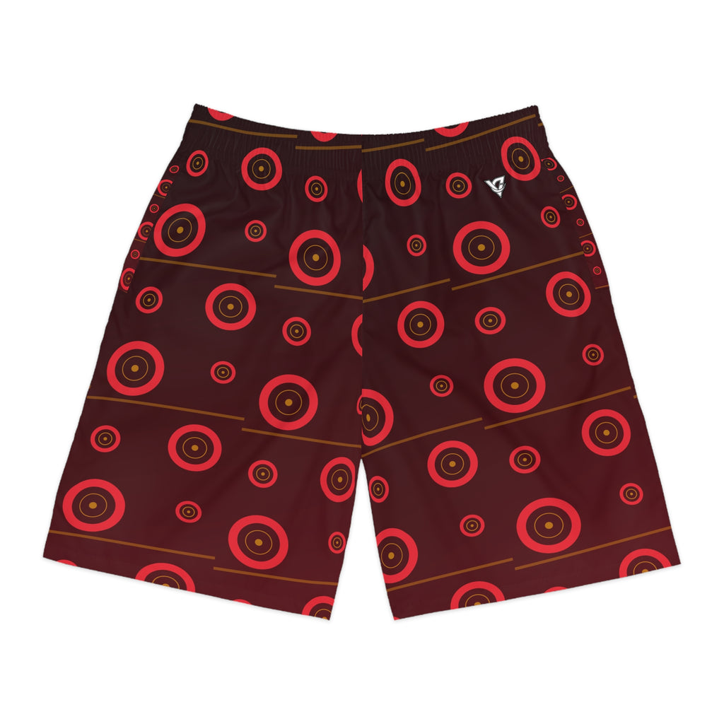 Training & Gym Crimson Blaze Iron Plate Men's Athletic Shorts with Pockets