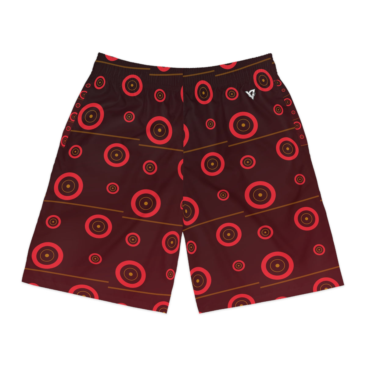 Training & Gym Crimson Blaze Iron Plate Men's Athletic Shorts with Pockets