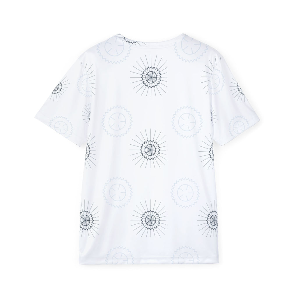 Cycling Arctic White Chainring Men's Sports Jersey