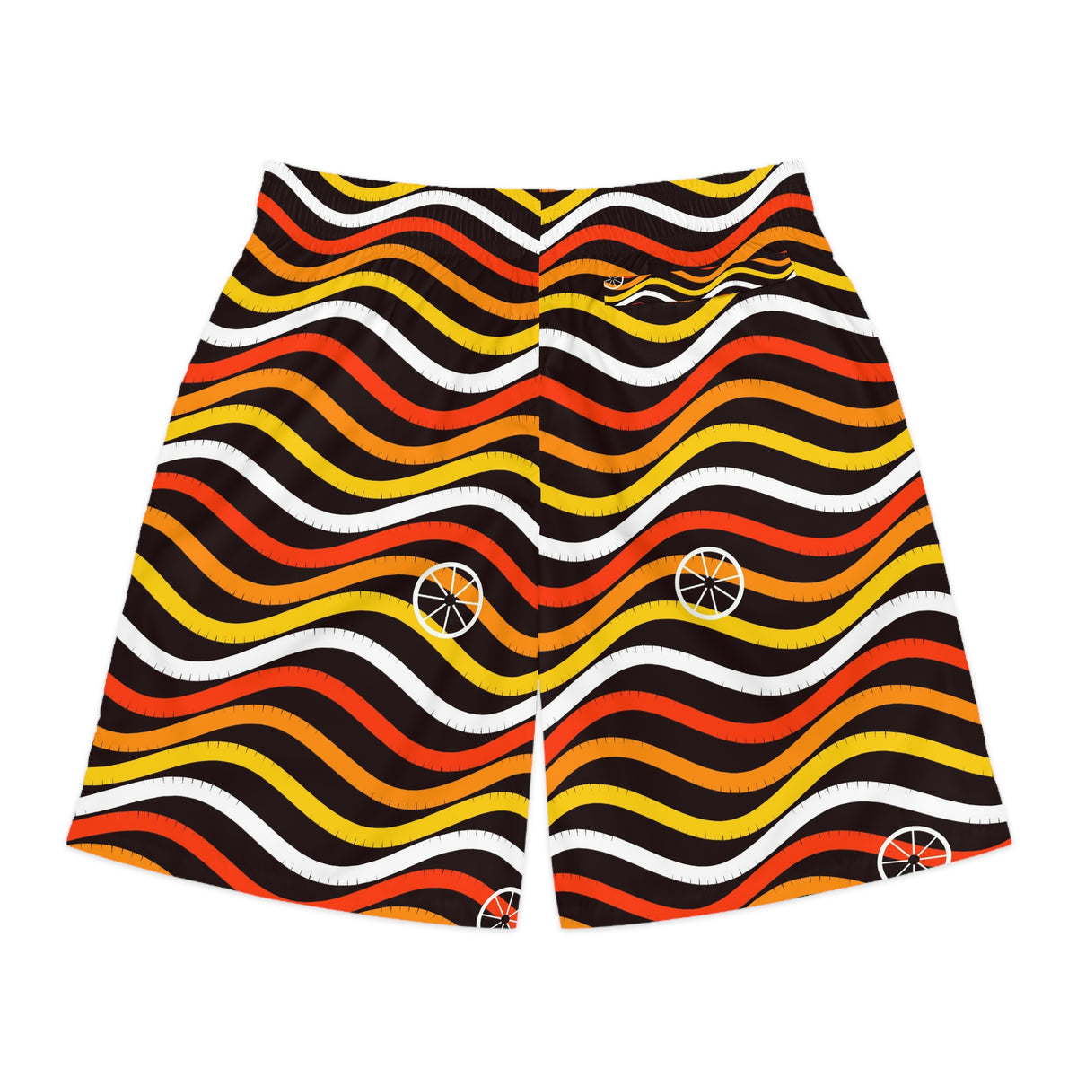 Cycling Solar Flare Wave Rider Men's Athletic Shorts with Pockets