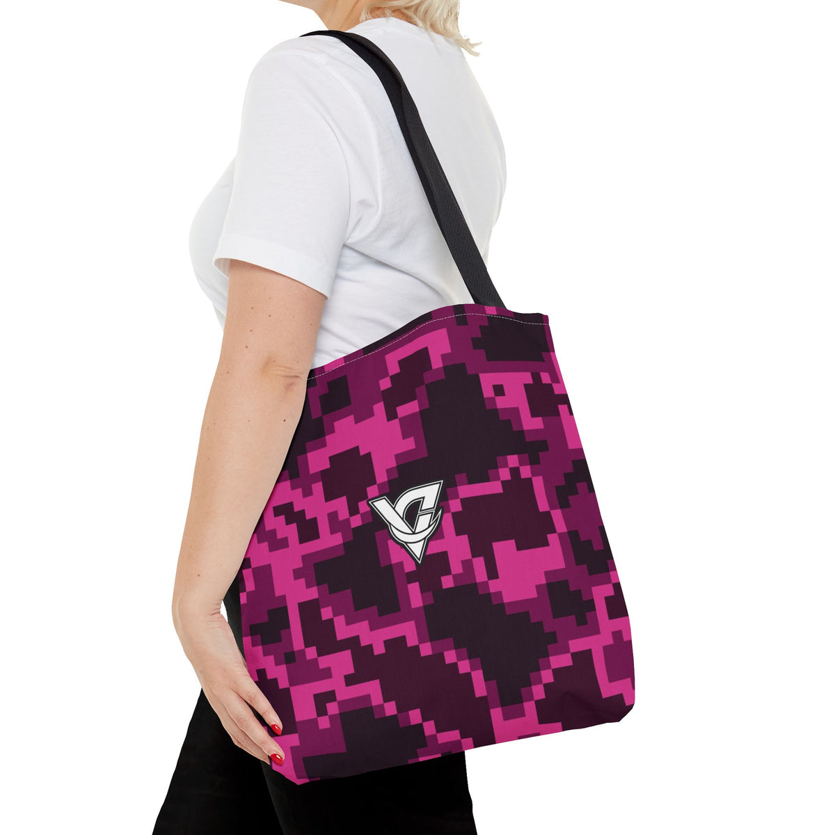 Berry Digital Camo Tote Bag — All-Over Print Gym & Everyday Tote