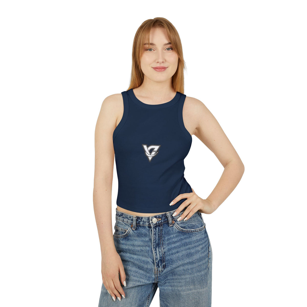 Bold V Emblem Women's Racerback Tank