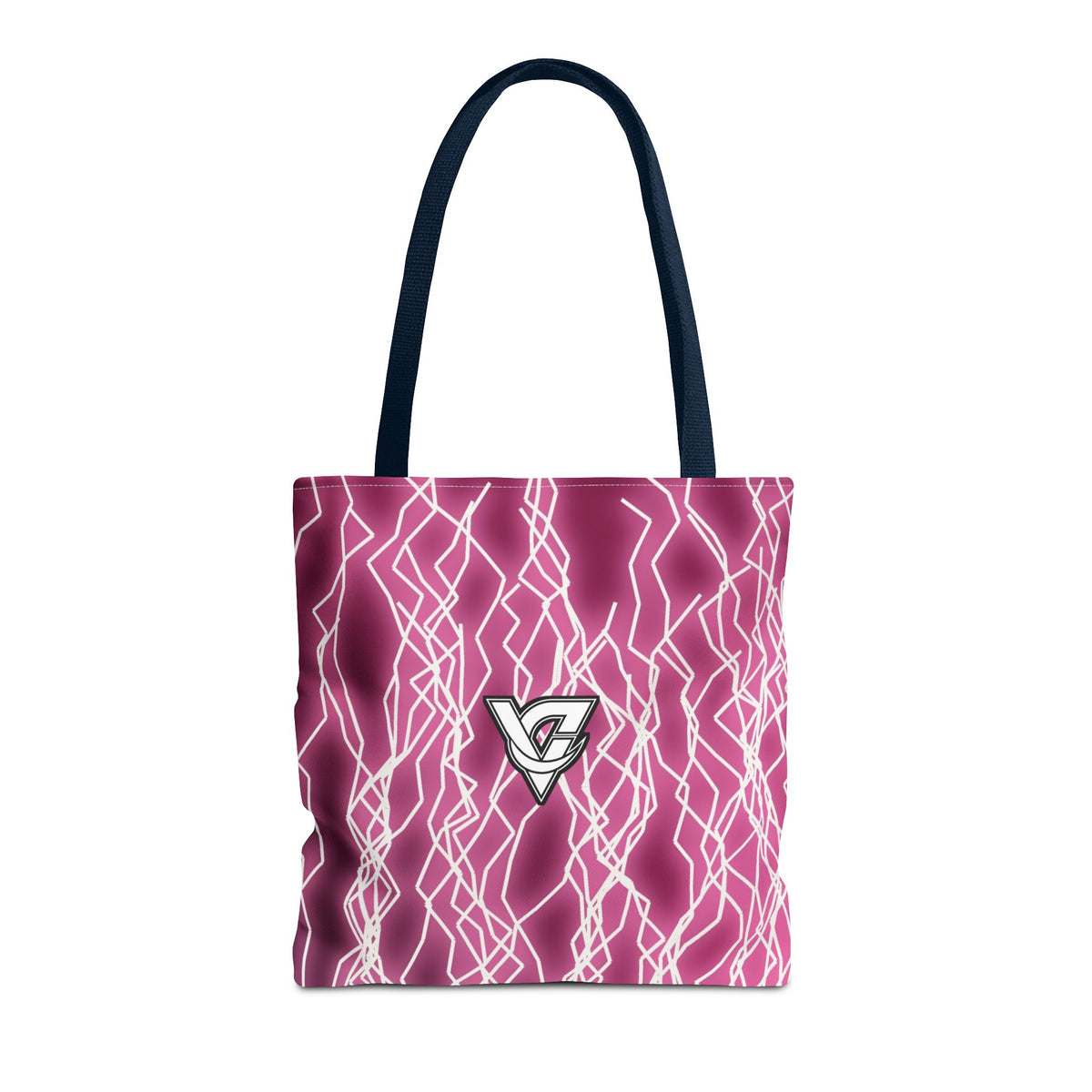 Hot Pink Lightning Tote Bag — All-Over Print Gym & Everyday Tote